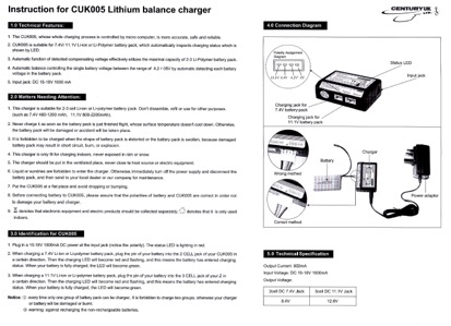 CUK005 Charger Instructions